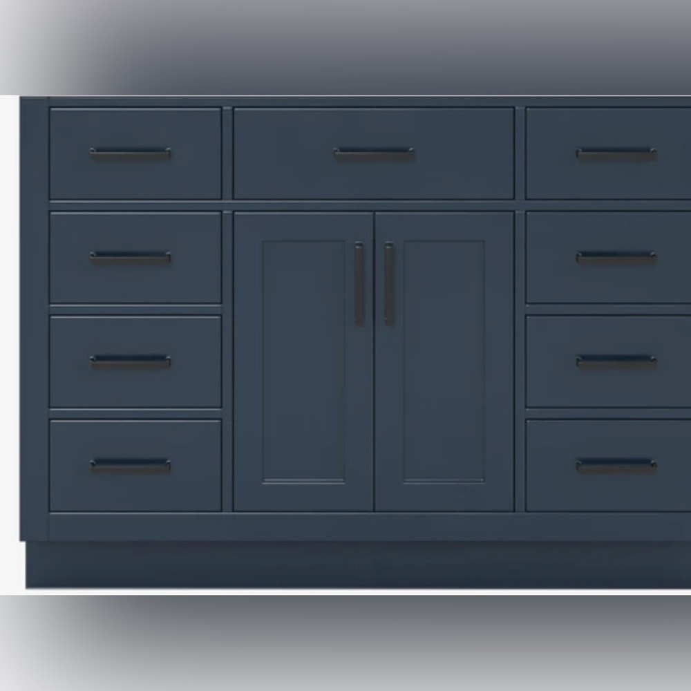 Set of 11 Bristol 5 Inch Center to Center Handle Cabinet Pull Handle-Black